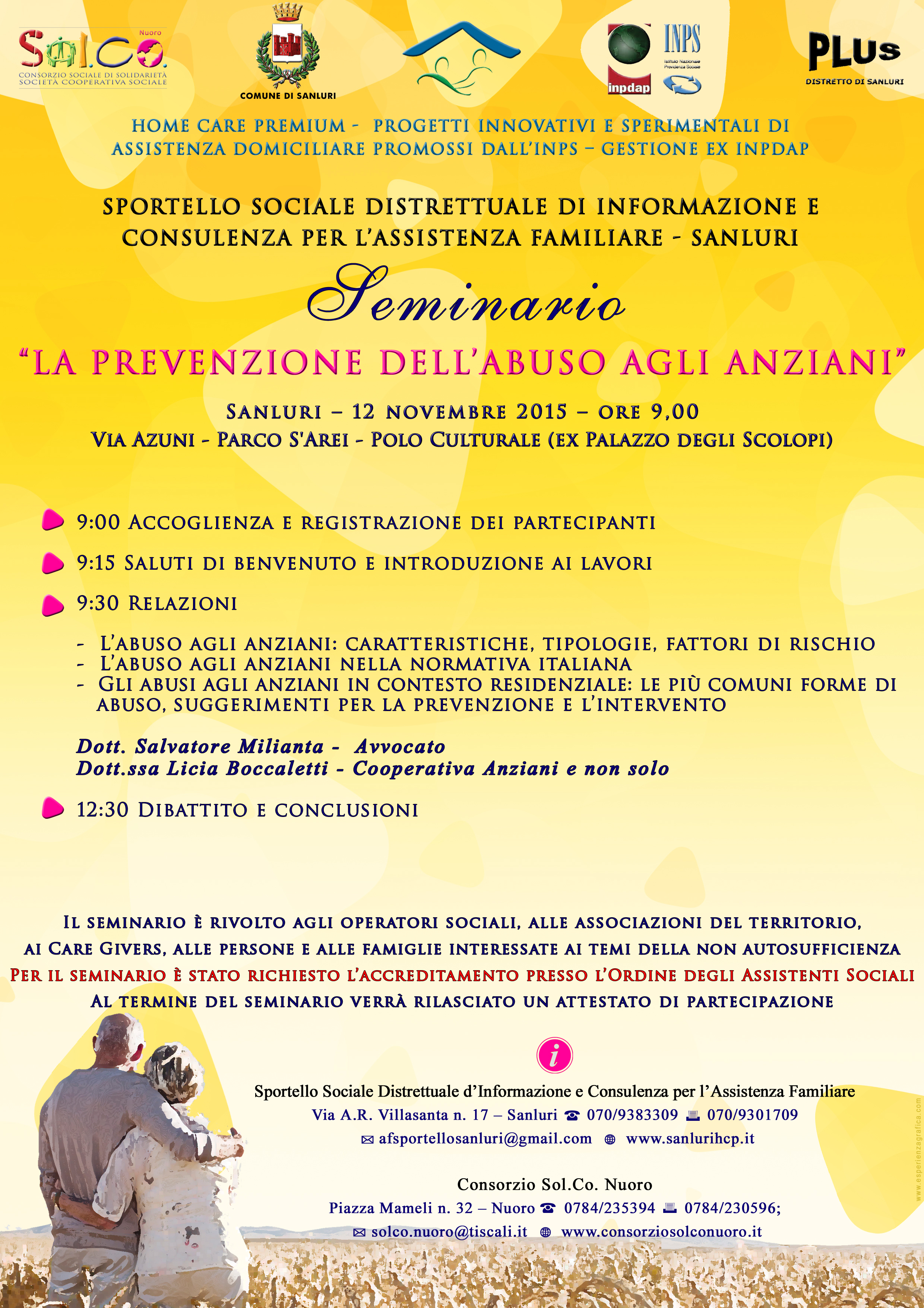 Seminario  "LA PREVENZIONE DELL'ABUSO AGLI ANZIANI" 